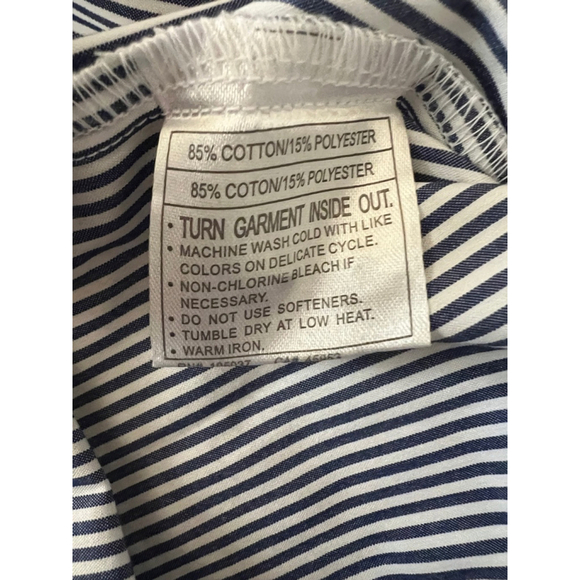 Men's Ariat Shirt, Blue & White Striped, Size XL - Picture 10 of 11